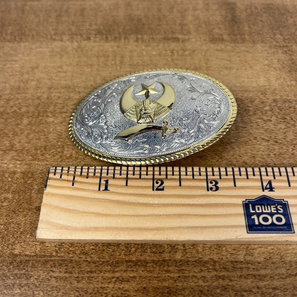 Vintage Masonic Freemason Shriners Lot - Watch, Belt Buckle & Money Clip - READ!